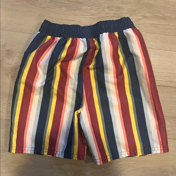 RuggedButts Kids Striped Swim Trunks - Red, Yellow, Blue - Picture 3 of 3
